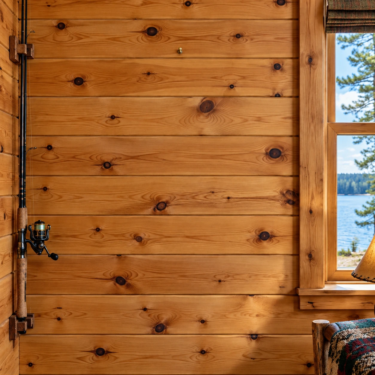 Lake cabin wall displaying the calendar
